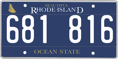 RI license plate 681816