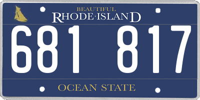 RI license plate 681817