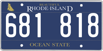 RI license plate 681818