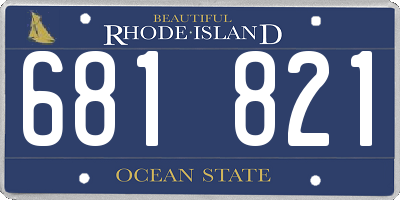 RI license plate 681821