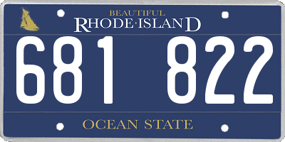 RI license plate 681822