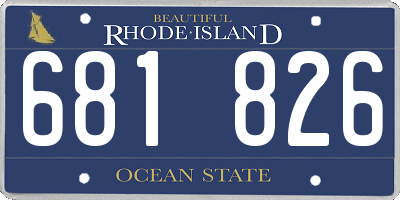 RI license plate 681826