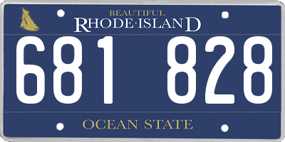 RI license plate 681828