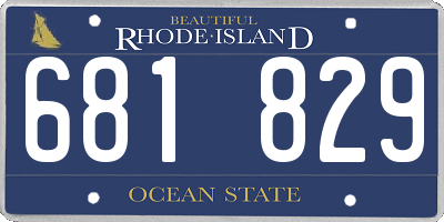 RI license plate 681829