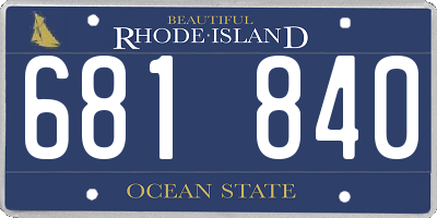 RI license plate 681840