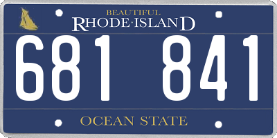 RI license plate 681841
