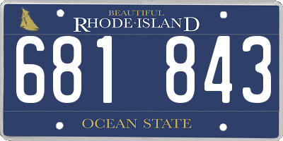 RI license plate 681843