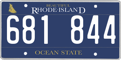 RI license plate 681844
