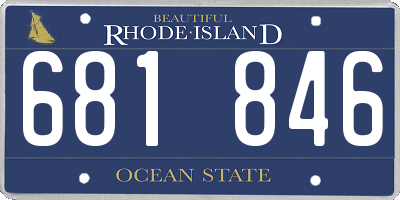 RI license plate 681846