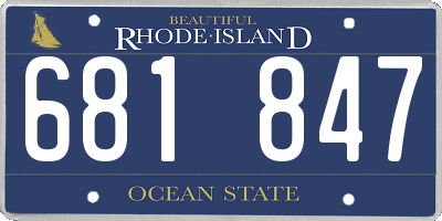RI license plate 681847