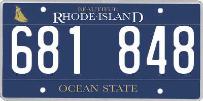 RI license plate 681848