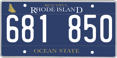 RI license plate 681850