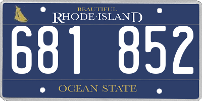 RI license plate 681852