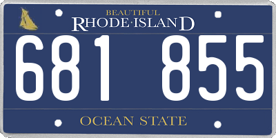 RI license plate 681855