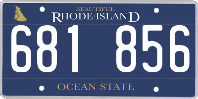 RI license plate 681856