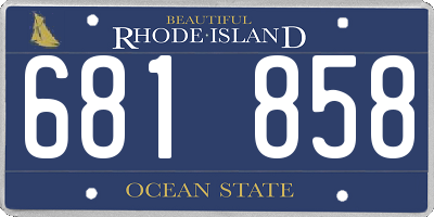 RI license plate 681858