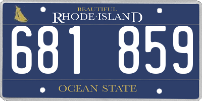 RI license plate 681859