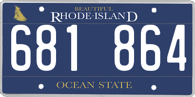 RI license plate 681864