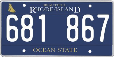 RI license plate 681867