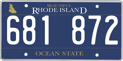 RI license plate 681872
