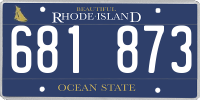 RI license plate 681873