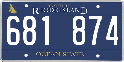 RI license plate 681874