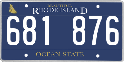 RI license plate 681876