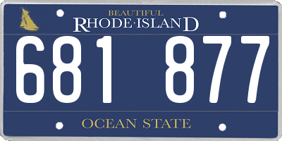 RI license plate 681877