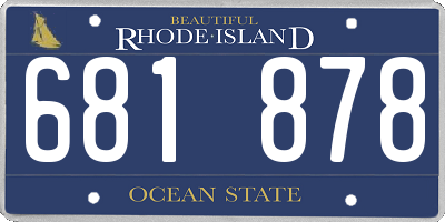 RI license plate 681878