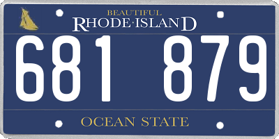 RI license plate 681879