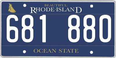RI license plate 681880