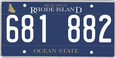 RI license plate 681882