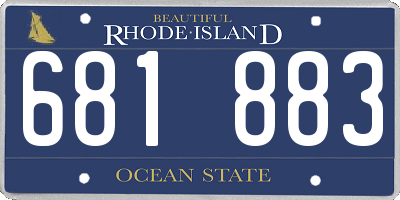 RI license plate 681883