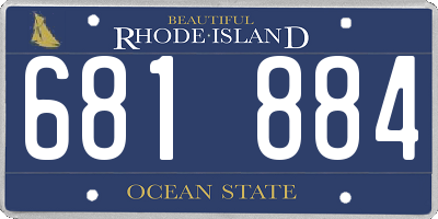 RI license plate 681884
