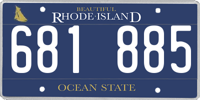 RI license plate 681885