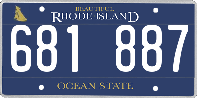 RI license plate 681887
