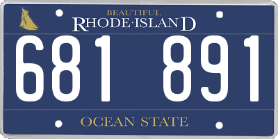 RI license plate 681891