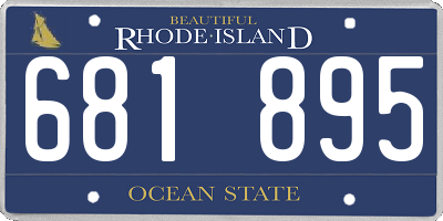 RI license plate 681895