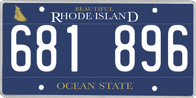 RI license plate 681896