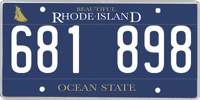 RI license plate 681898