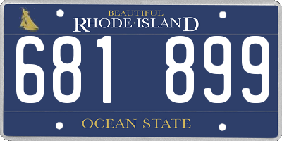 RI license plate 681899