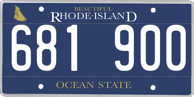 RI license plate 681900