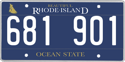 RI license plate 681901
