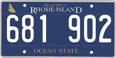 RI license plate 681902