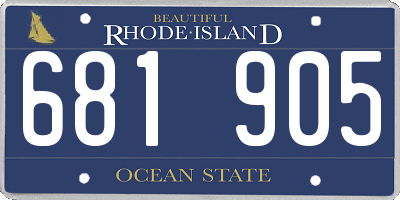 RI license plate 681905
