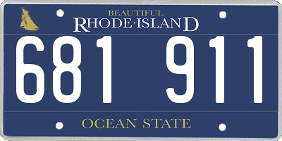 RI license plate 681911