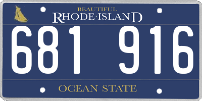 RI license plate 681916