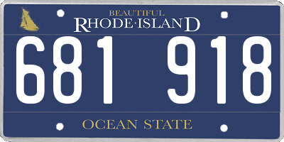 RI license plate 681918