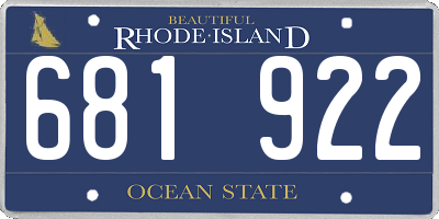 RI license plate 681922