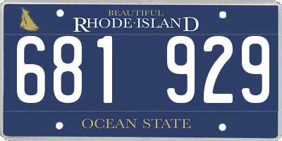 RI license plate 681929